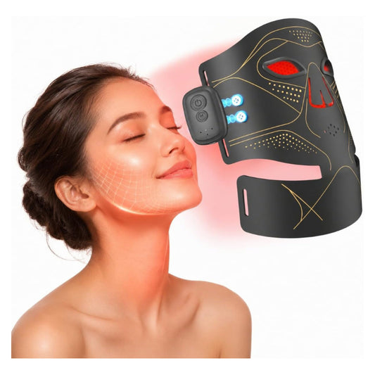 Red Light Therapy Face Mask - 850nm LED Cordless Skincare Device for At Home Beauty Care