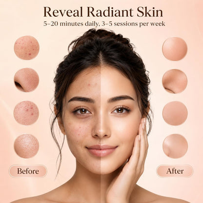 Red Light Therapy Face Mask - 850nm LED Cordless Skincare Device for At Home Beauty Care