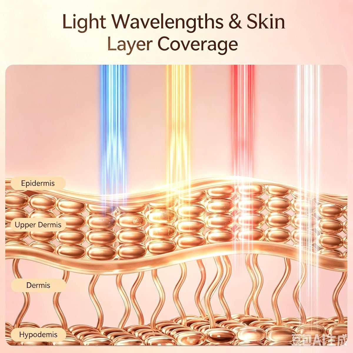 Red Light Therapy Face Mask - 850nm LED Cordless Skincare Device for At Home Beauty Care