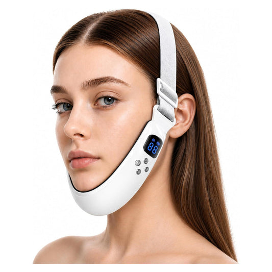 Electric V Face Massager – Double Chin & Jawline Toning Device, 6 Modes and 12 Gear Adjustable Intensities - Helps Obtain V-Line
