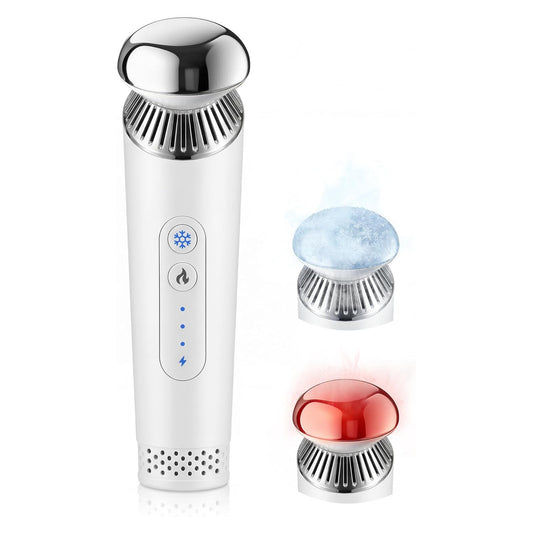 Depuffing Wand for Eyes and Face - Cold and Heat Facial Massager, Ice Roller Tool for Puffy Eyes and Dark Circles