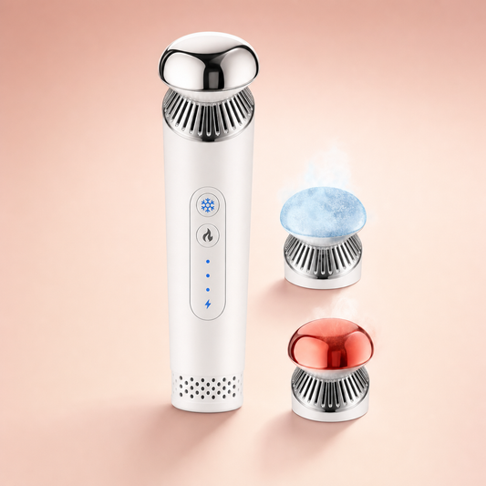 Depuffing Wand for Eyes and Face - Cold and Heat Facial Massager, Ice Roller Tool for Puffy Eyes and Dark Circles