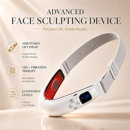 Electric V Face Massager – Double Chin & Jawline Toning Device, 6 Modes and 12 Gear Adjustable Intensities