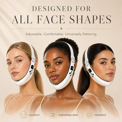 Electric V Face Massager – Double Chin & Jawline Toning Device, 6 Modes and 12 Gear Adjustable Intensities