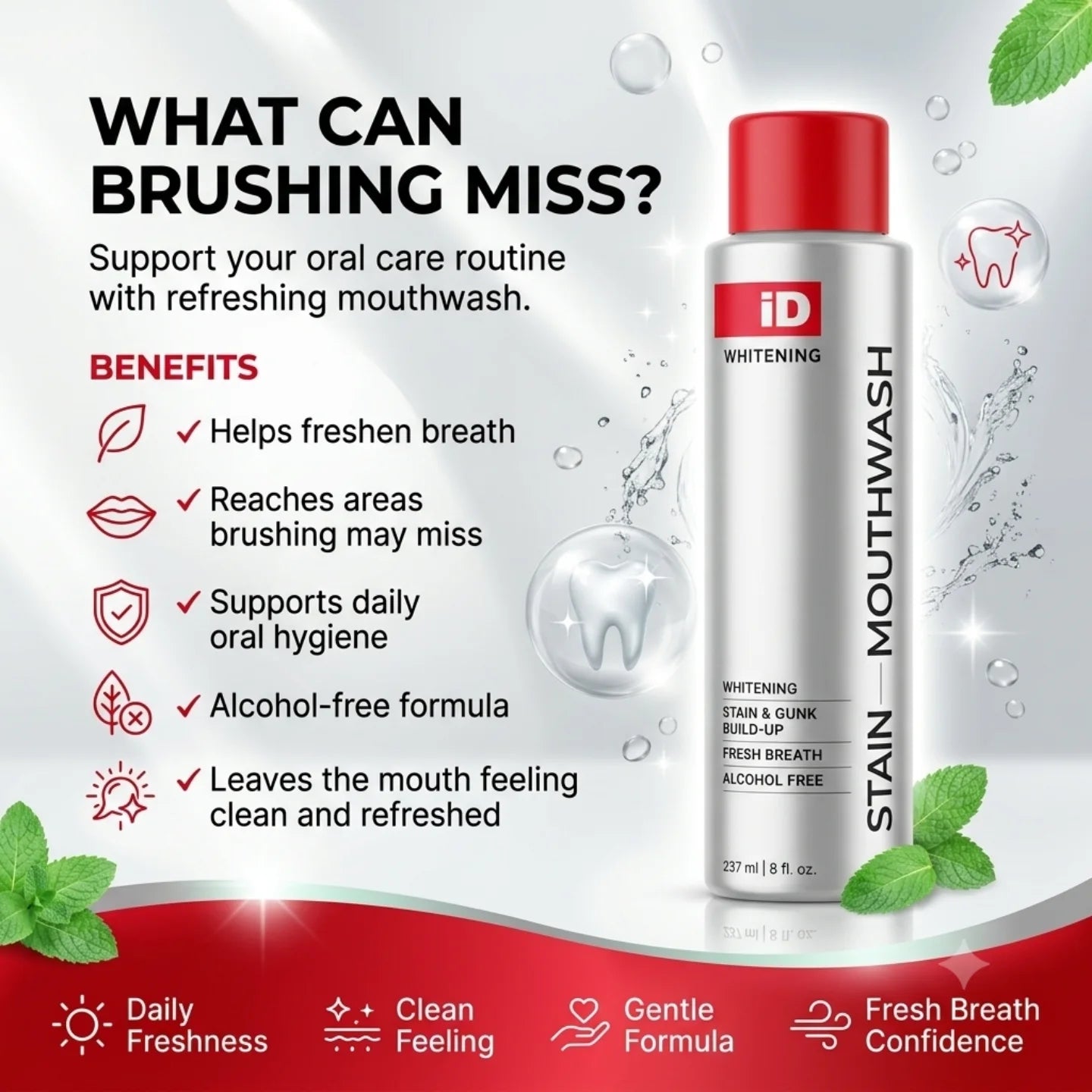 Smylux® Breath Freshen & Stain Whitening Mouthwash